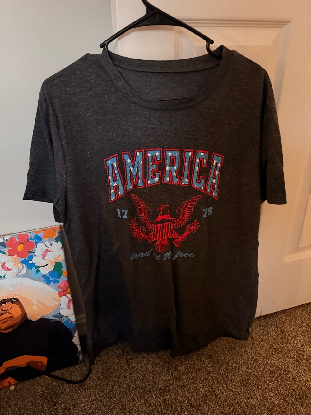 America Eagle Graphic Tee - Charcoal Gray